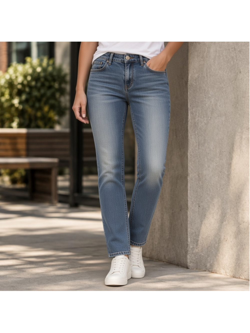 KUT FROM THE KLOTH Slouchy Boyfriend Jeans 8 Med Wash Relaxed Fit Denim EUC